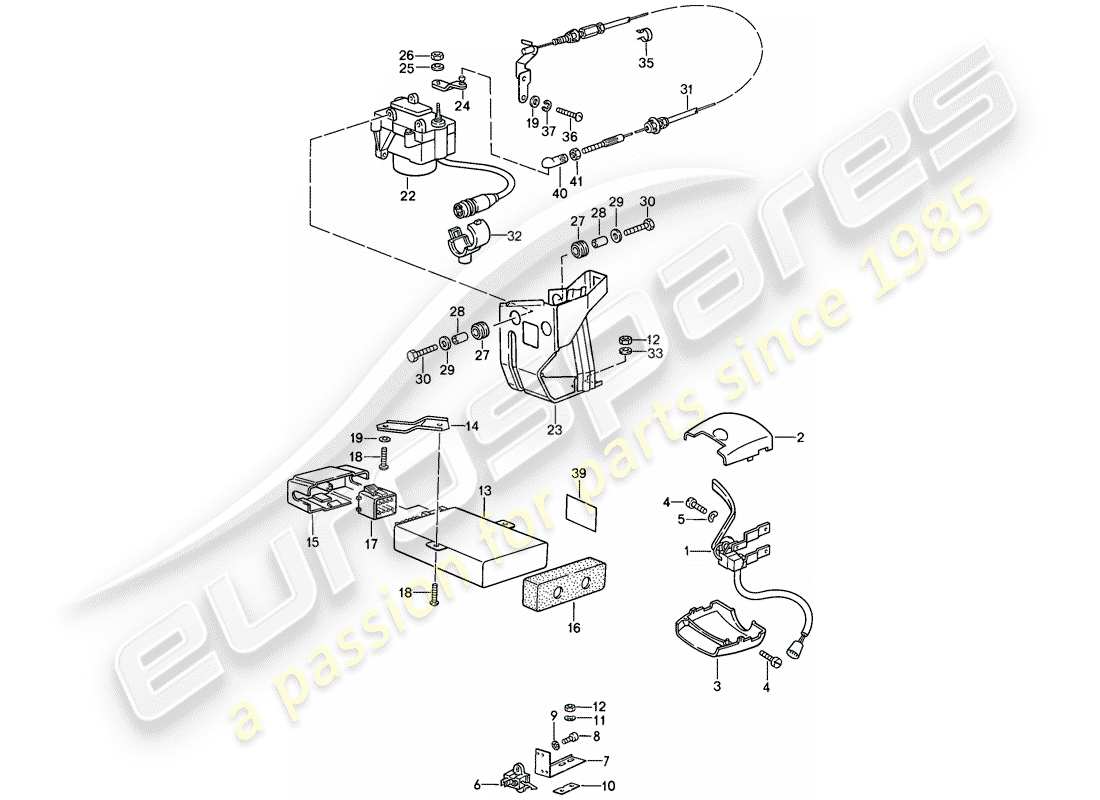 porsche 1989 (911) cruise control system - d - mj 1988>> part diagram