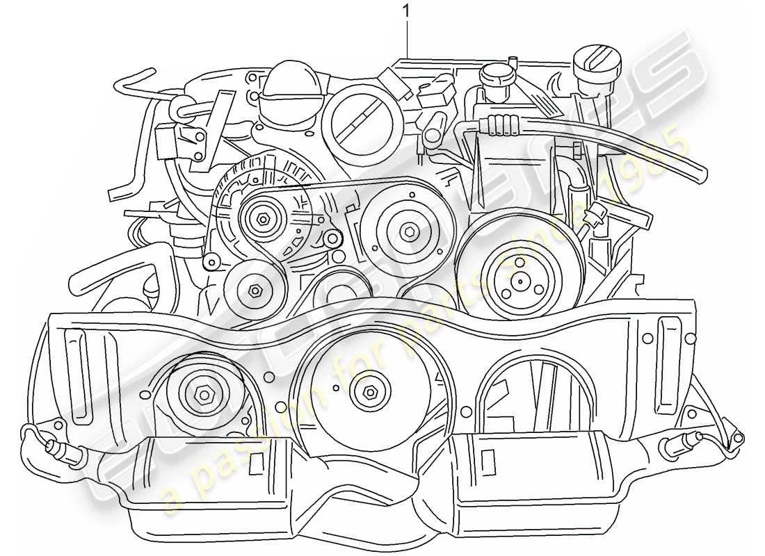 porsche 2008 (997-1 gt3) replacement engine parts diagram