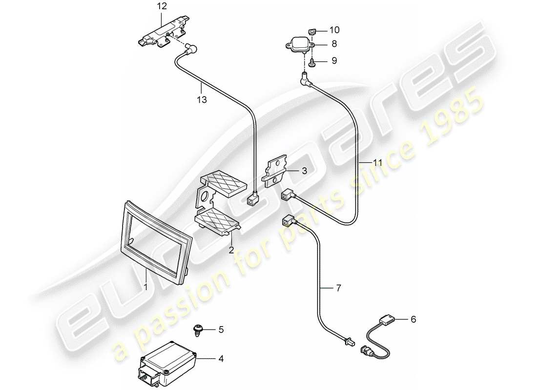 porsche 2013 (997-2 turbo / gt2 rs) preparation parts diagram