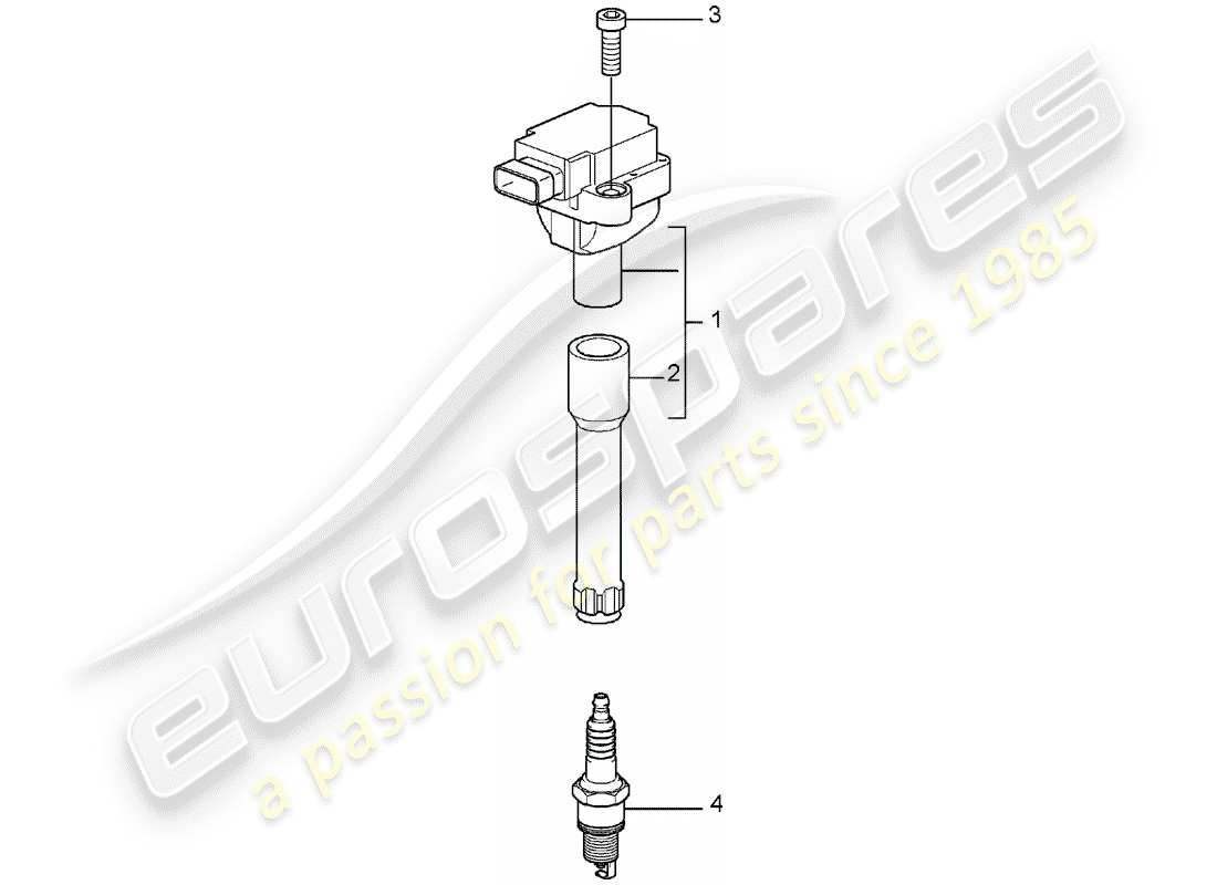 porsche 2006 (997-1) ignition system part diagram