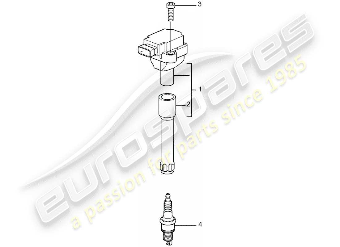 porsche 997 (2006) ignition system parts diagram
