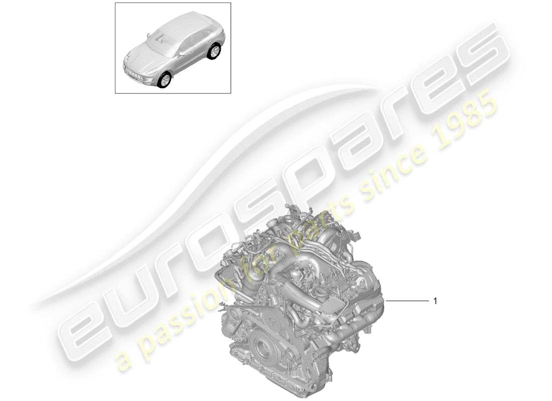 porsche 2016 (macan) replacement engine part diagram