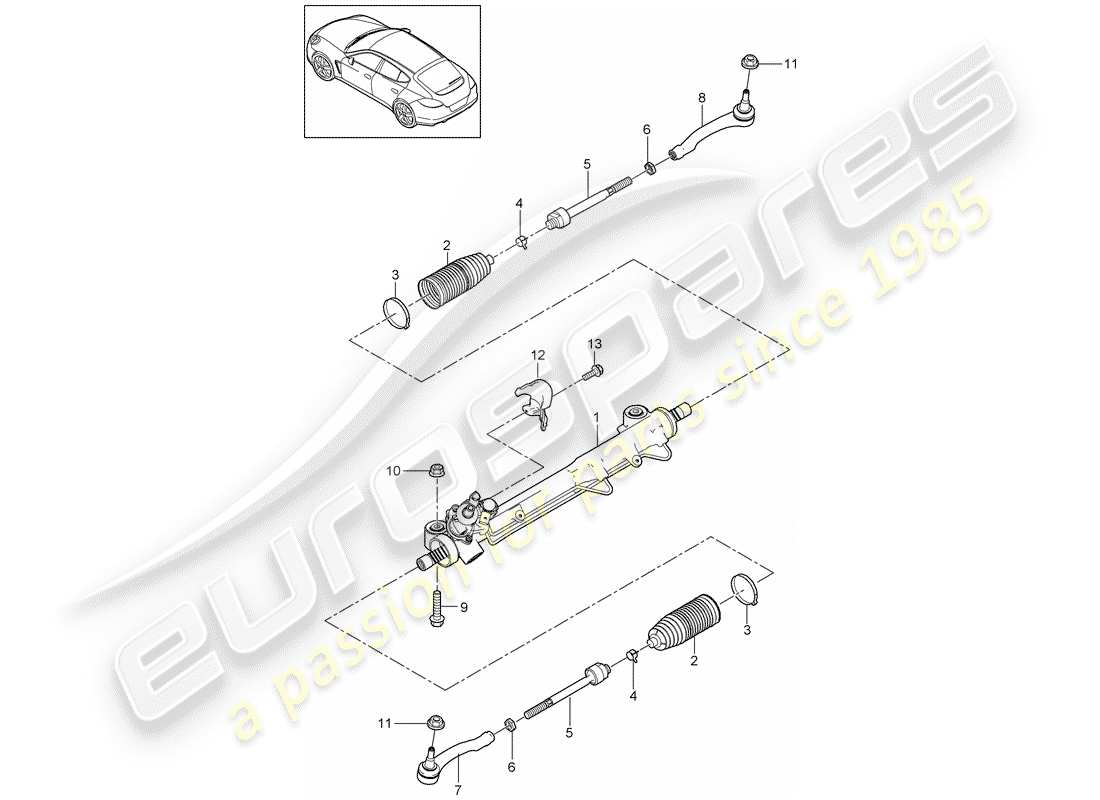 porsche 2010 (panamera 970) power steering part diagram
