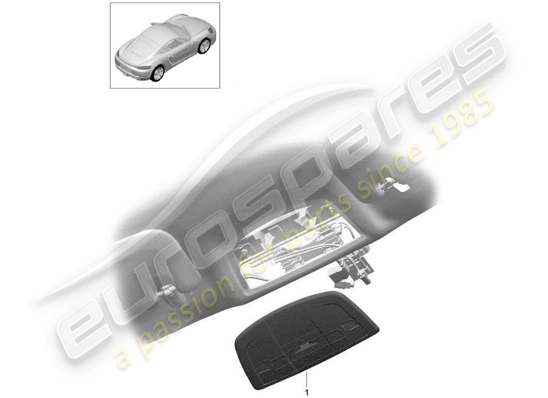 porsche 2020 (718 cayman) bracket part diagram