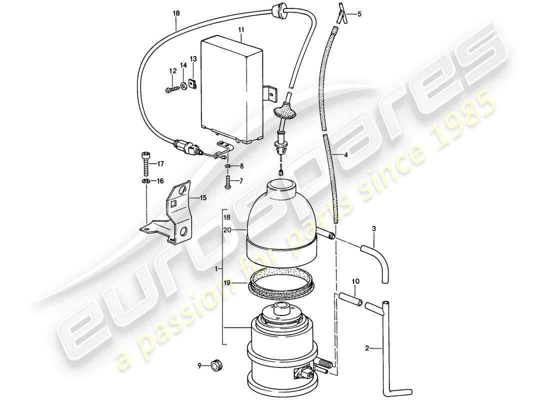 porsche 1981 (928) cruise control system part diagram