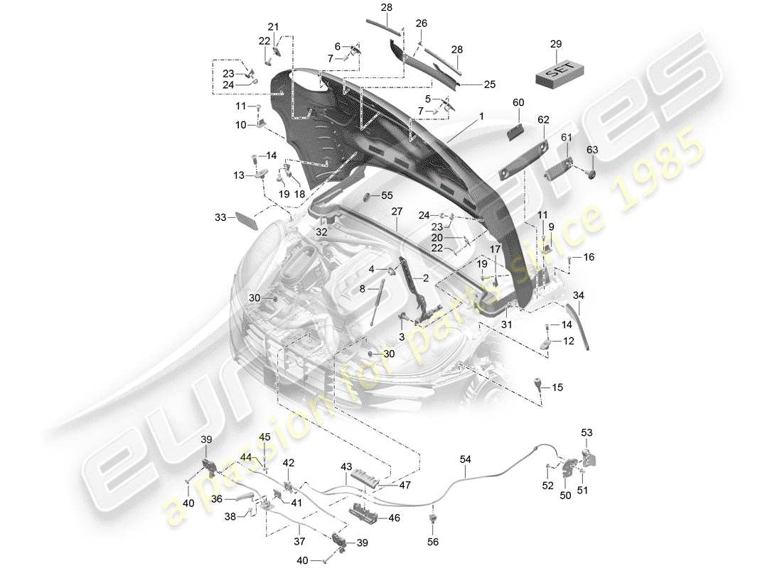 porsche 2015 (macan) cover parts diagram