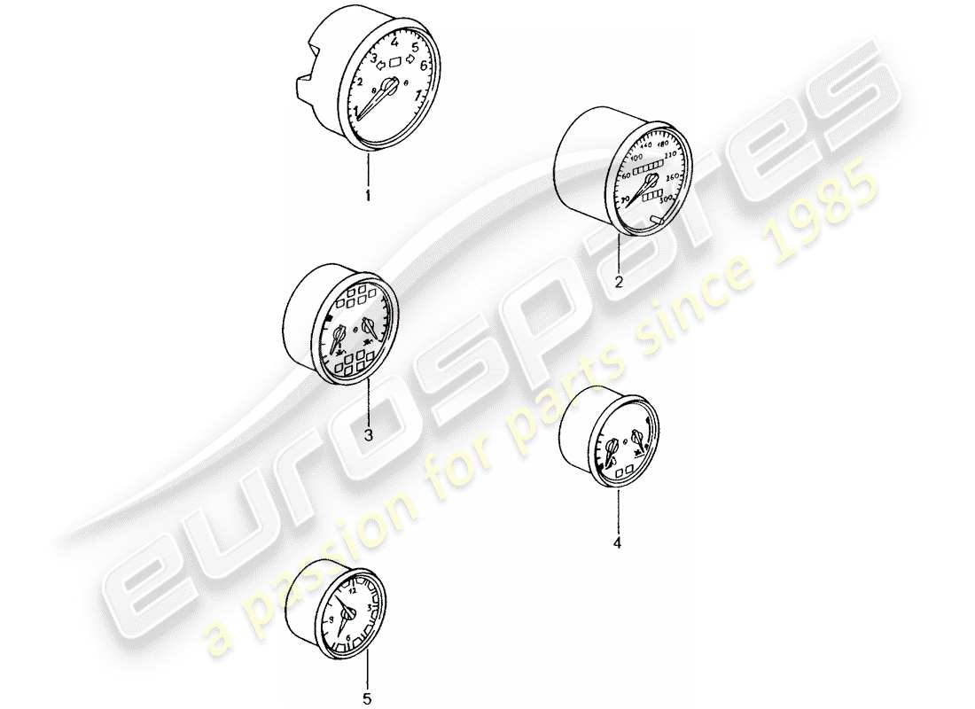 porsche 2009 (tequipment) instruments parts diagram