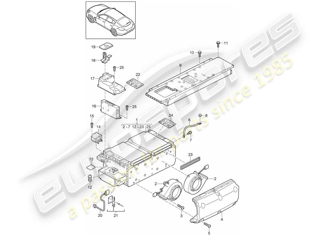 porsche 2015 (panamera 970) hybrid part diagram