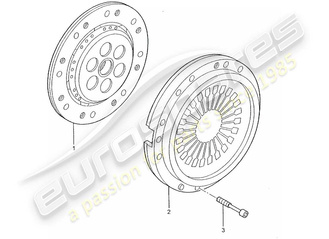 porsche 2008 (997-1 gt3) clutch part diagram