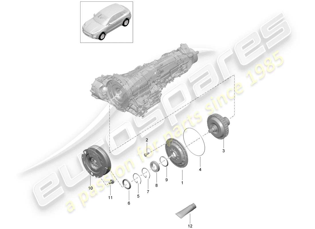porsche 2015 (macan) clutch part diagram