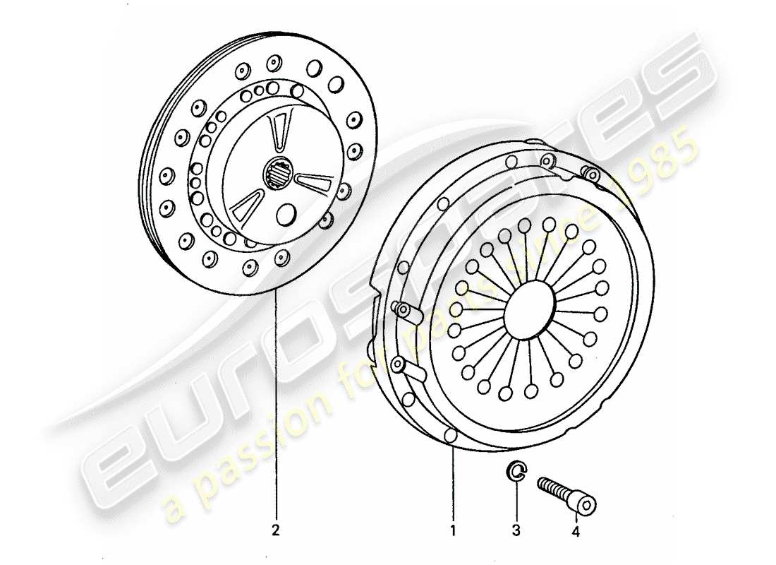 porsche 1974 (911) clutch part diagram