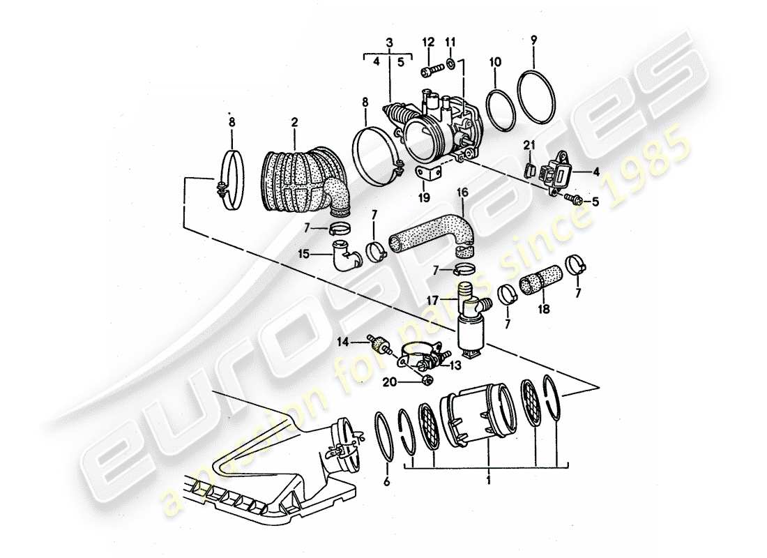 porsche 1995 (968) lh-jetronic - 1 part diagram