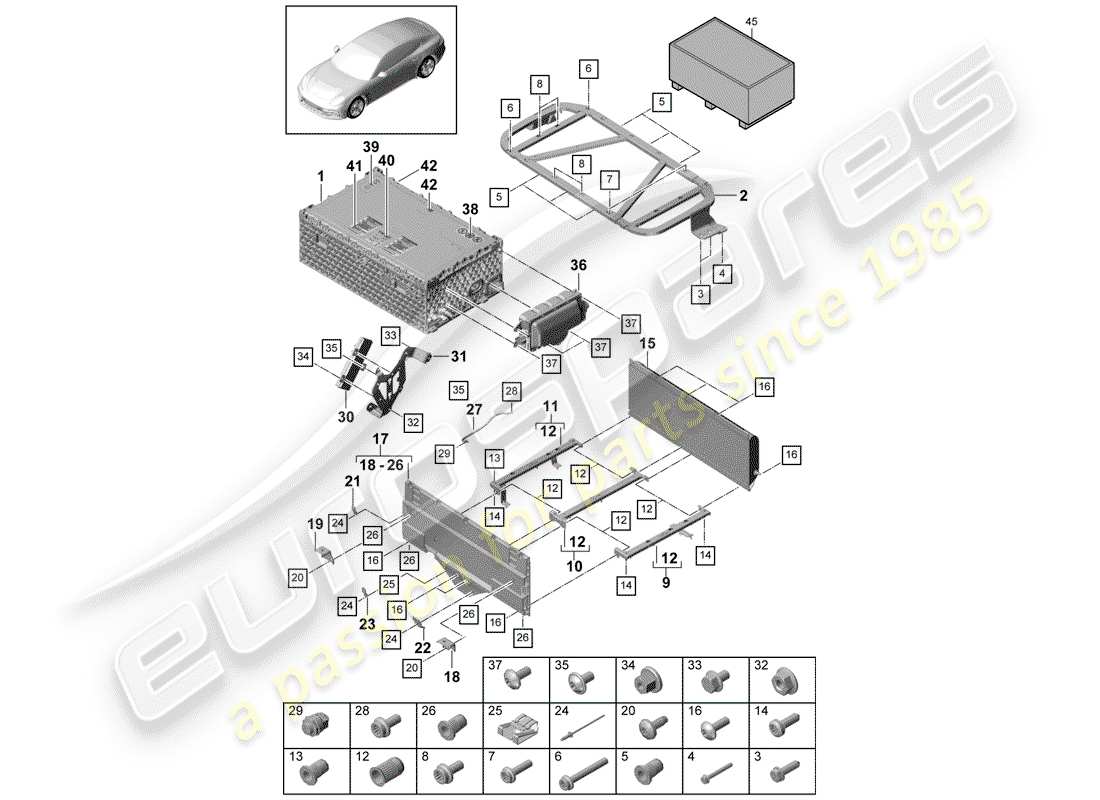 porsche 2018 (panamera 971-1) battery part diagram