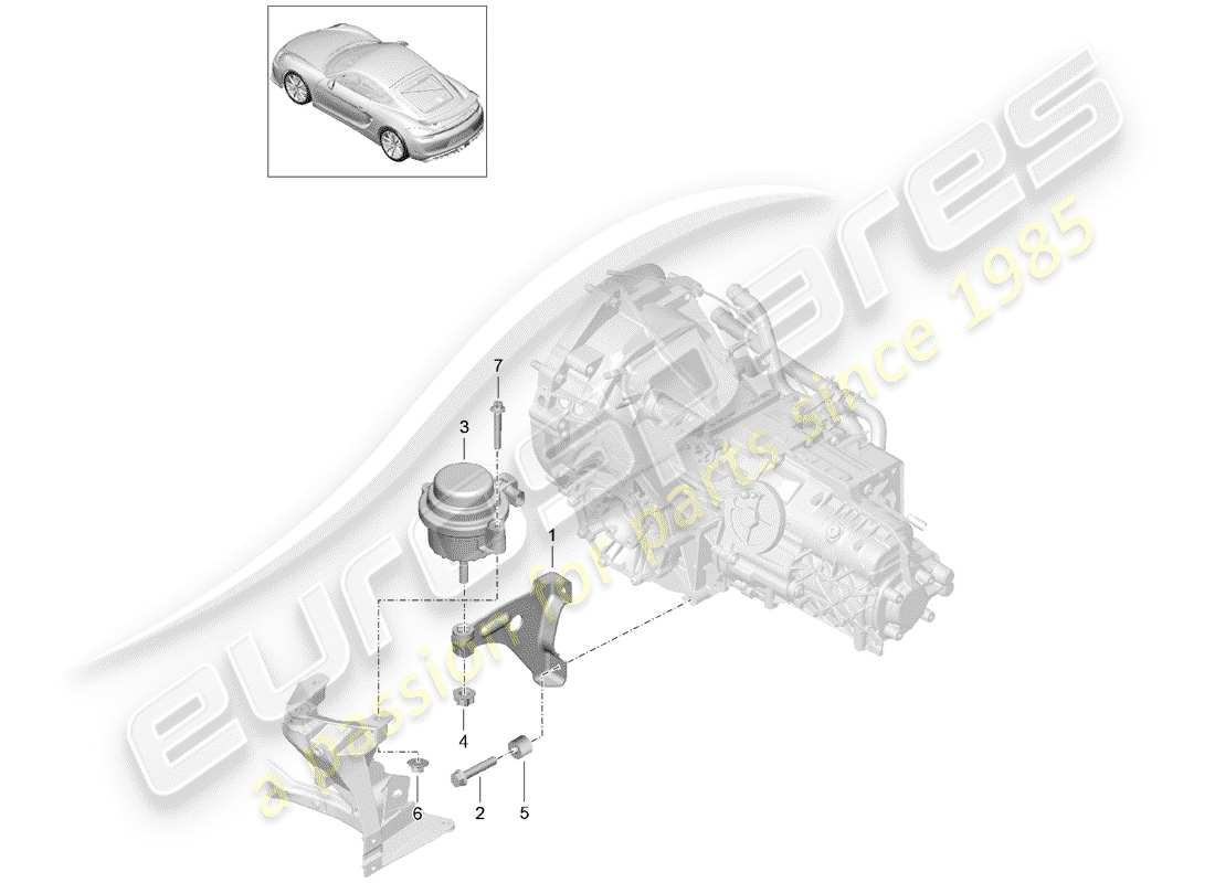 porsche 2016 (981 cayman gt4) transmission suspension part diagram