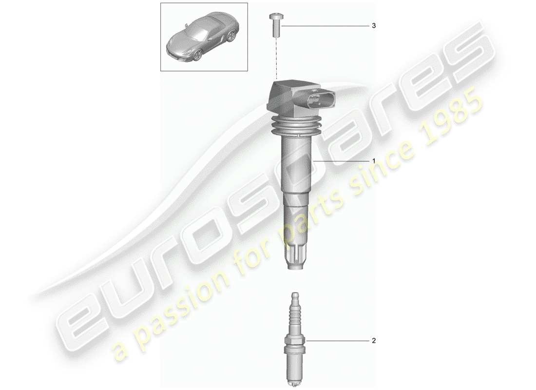 porsche 2012 (981 boxster) ignition system part diagram