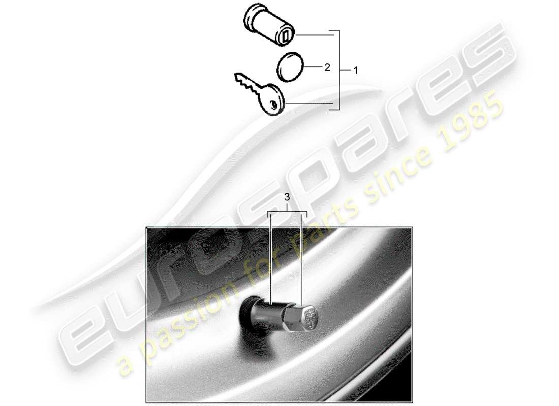 porsche 1984 (accessories) accessories and others parts diagram