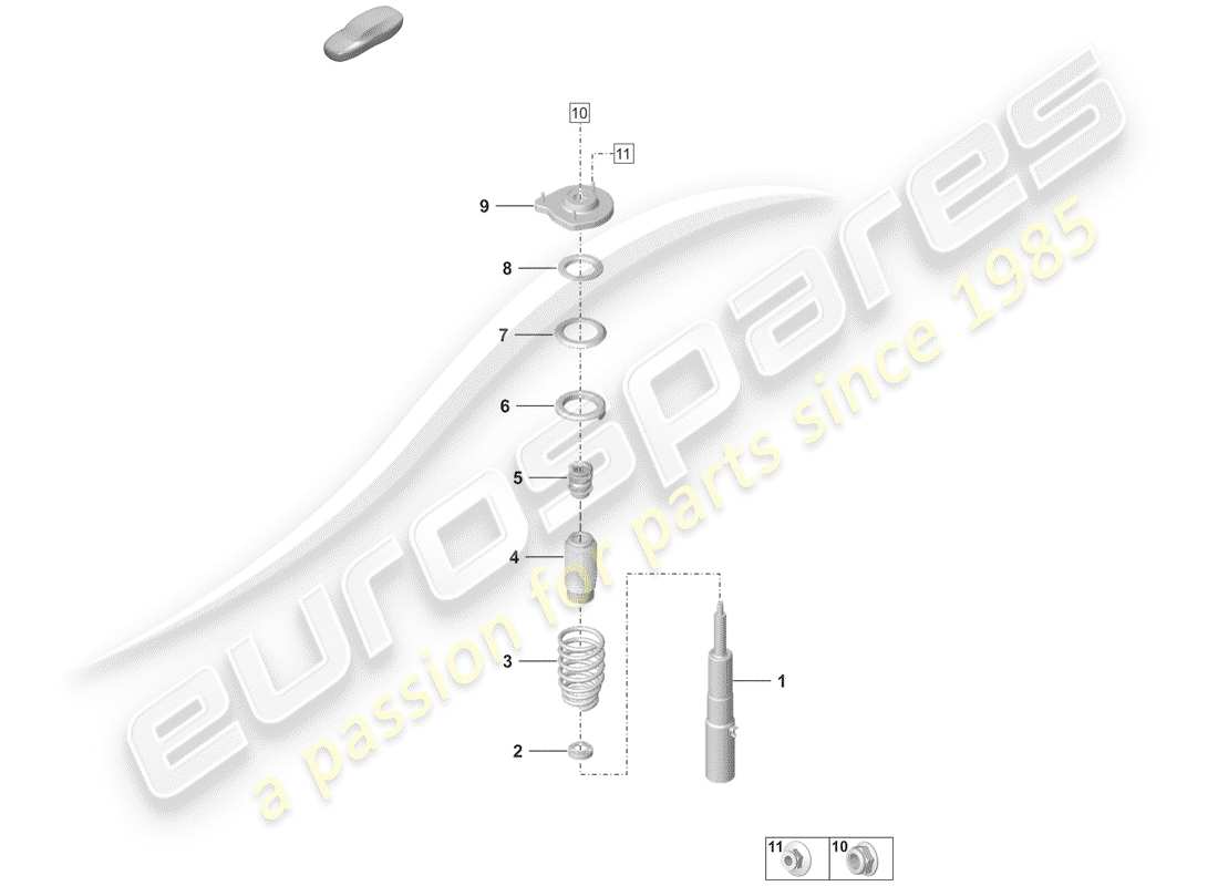 porsche 2020 (992-1) suspension part diagram