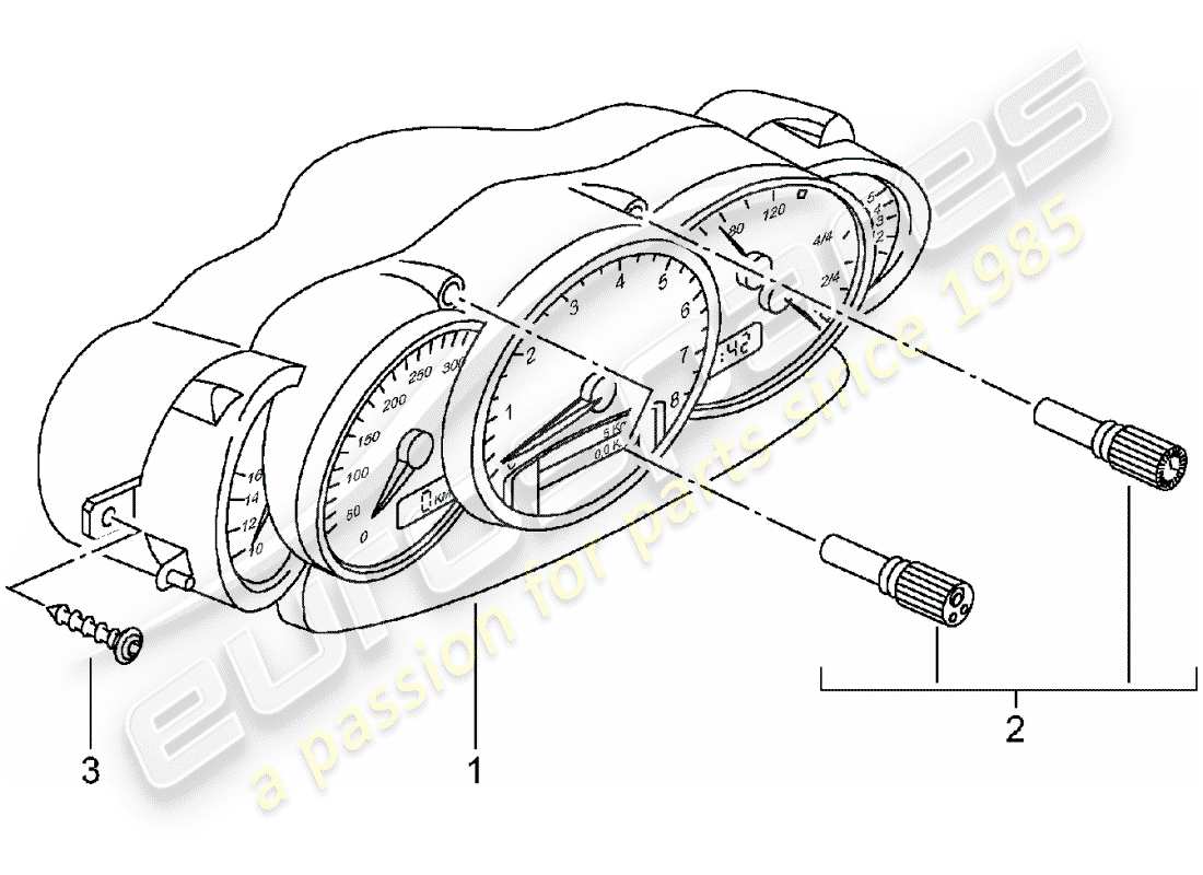 porsche 2003 (996 turbo / gt2) instruments - complete - see memo ti: - gr.9 , nr.10/01 - d - mj 2001>> part diagram