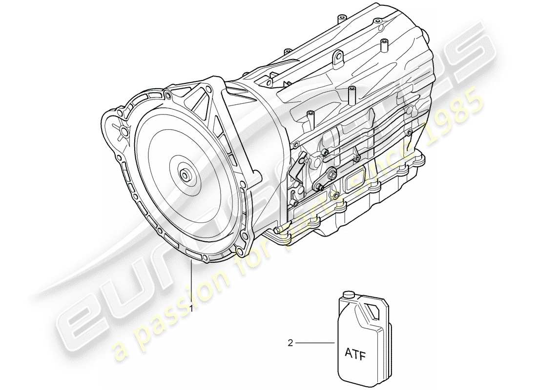 porsche cayenne (2010) 6-speed automatic gearbox for part diagram
