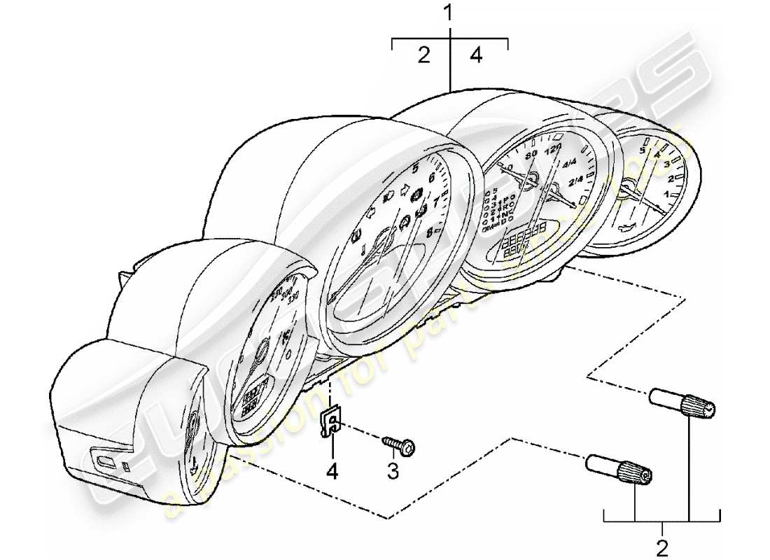 porsche 2005 (997-1) instruments parts diagram