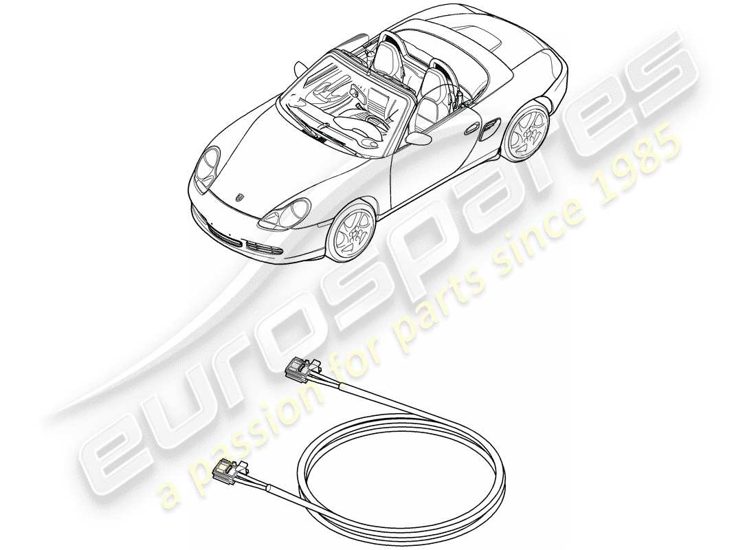 porsche 1998 (986 boxster) light fibre optic - d - mj 2003>> part diagram