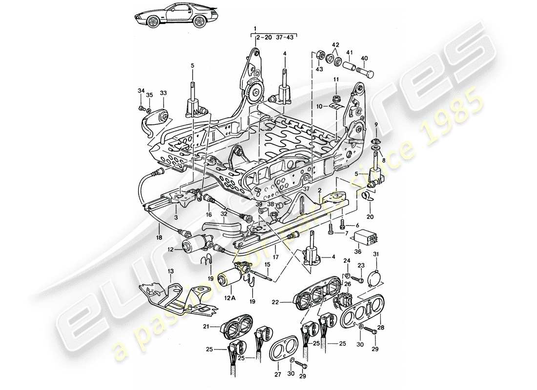 VIEW PARTS DIAGRAMS FROM THE PORSCHE ACCESSORIES AND TEQUIPMENT PARTS CATALOGUE a part diagram from the porsche accessories and tequipment parts catalogue