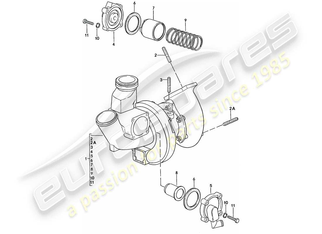 VIEW PARTS DIAGRAMS FROM THE PORSCHE 924 PARTS CATALOGUE a part diagram from the porsche 924 parts catalogue