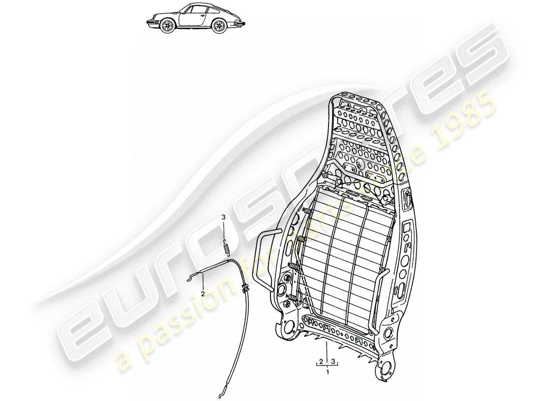 a part diagram from the porsche accessories and tequipment parts catalogue