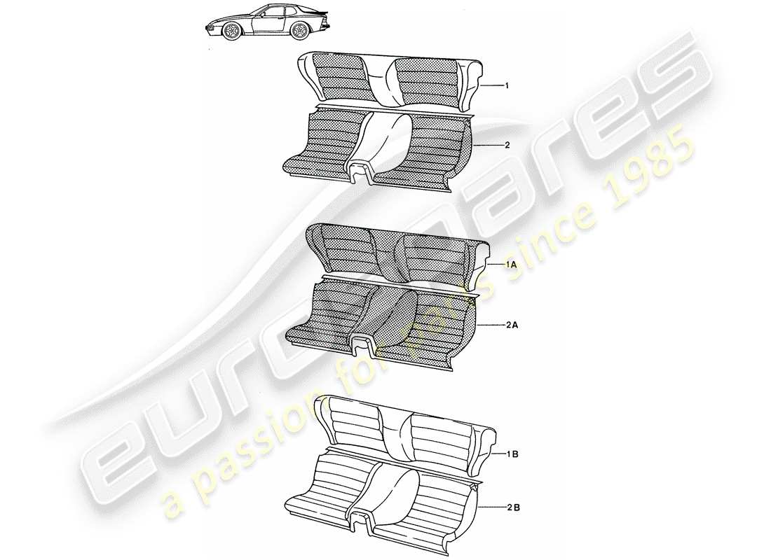 a part diagram from the porsche accessories and tequipment parts catalogue
