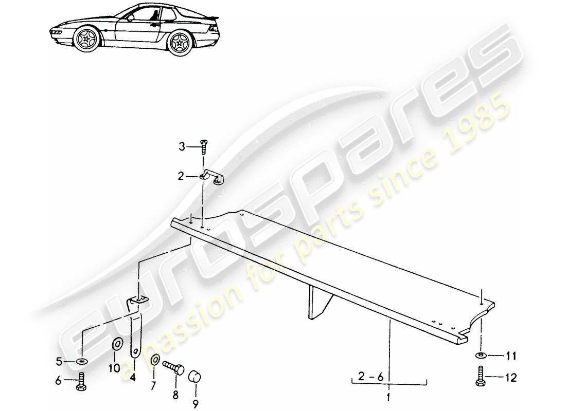 a part diagram from the porsche 1991 (seats for 944/968/911/928) parts catalogue