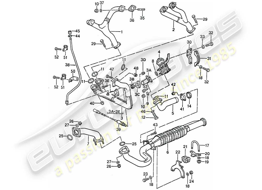 VIEW PARTS DIAGRAMS FROM THE PORSCHE 944 PARTS CATALOGUE a part diagram from the porsche 944 parts catalogue