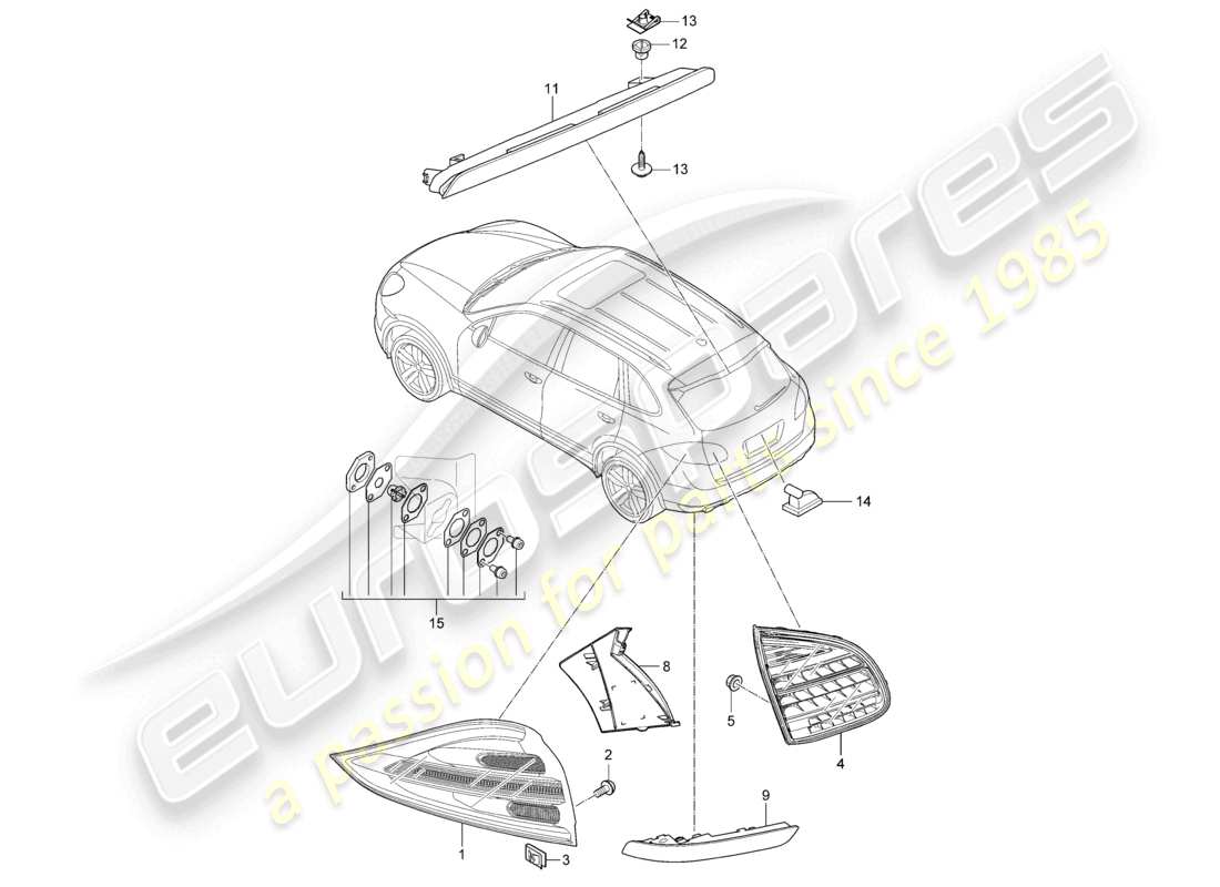 a part diagram from the porsche cayenne parts catalogue