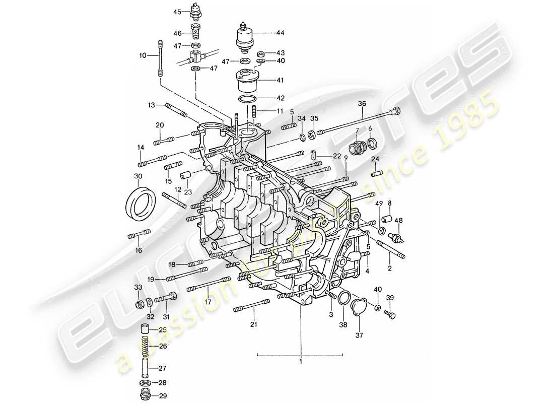a part diagram from the porsche 959 parts catalogue