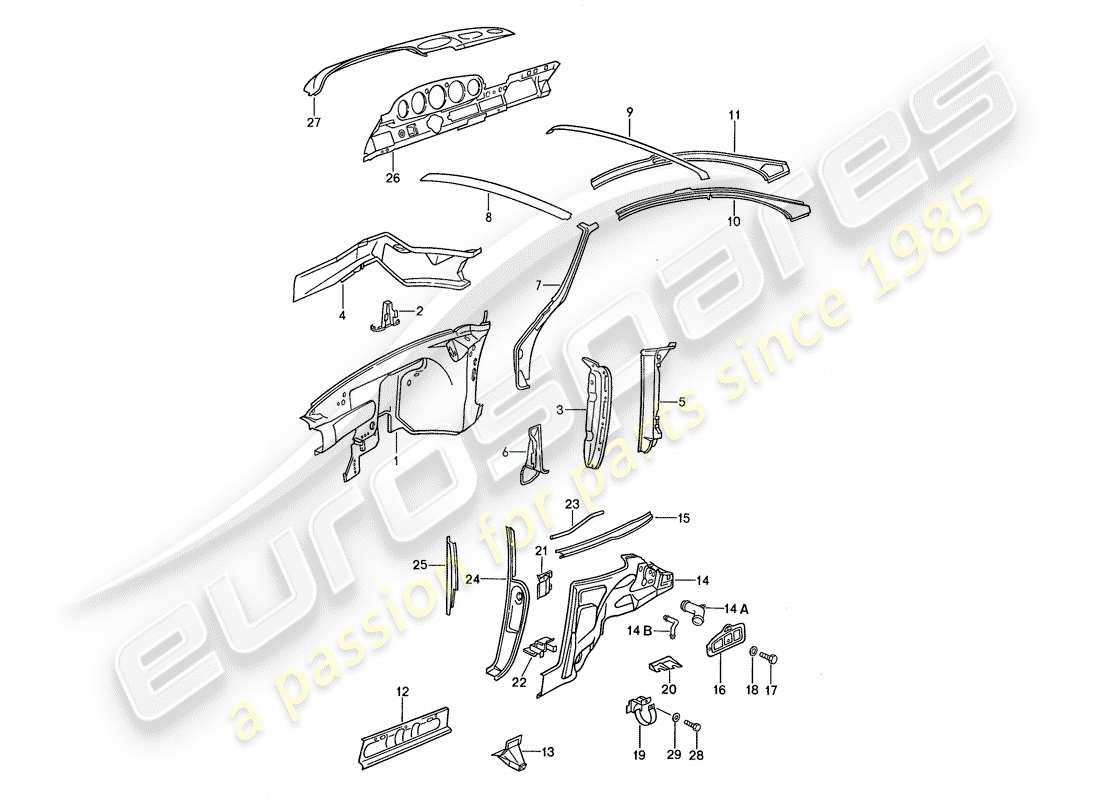 a part diagram from the porsche 1987 (959) parts catalogue
