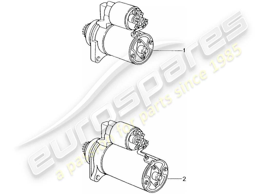 a part diagram from the porsche 2012 (refurbished and exchange catalogue) parts catalogue