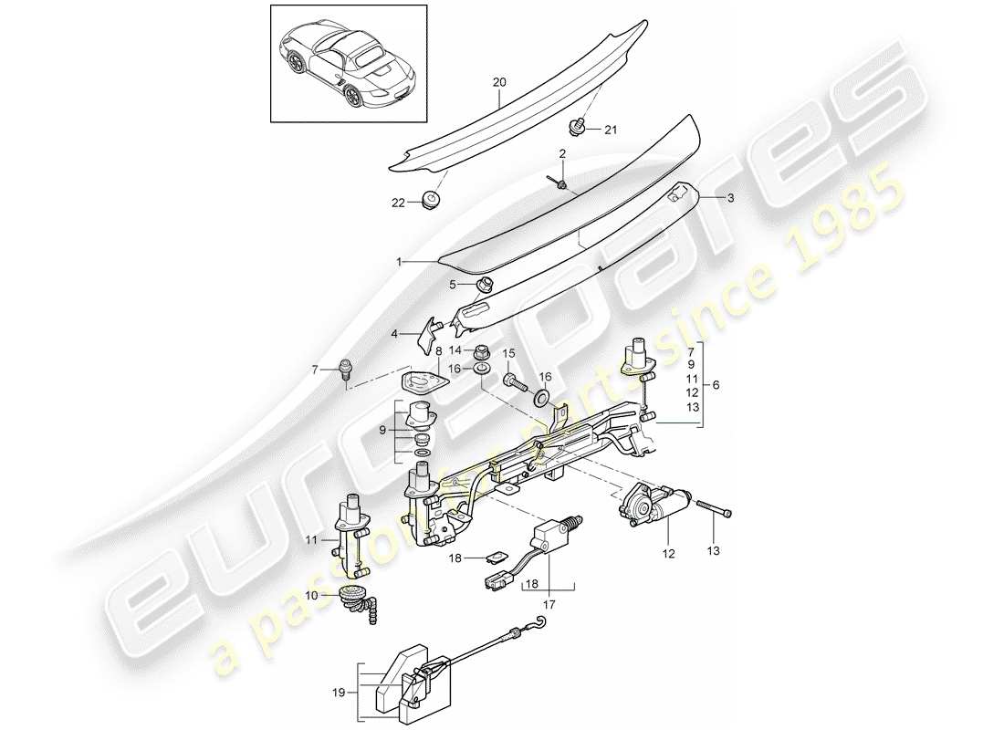 a part diagram from the porsche boxster parts catalogue