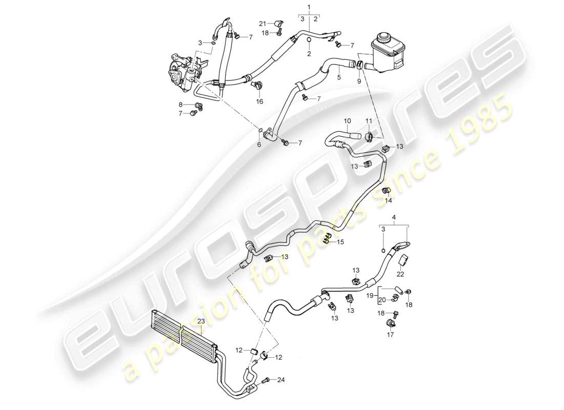a part diagram from the porsche cayenne parts catalogue