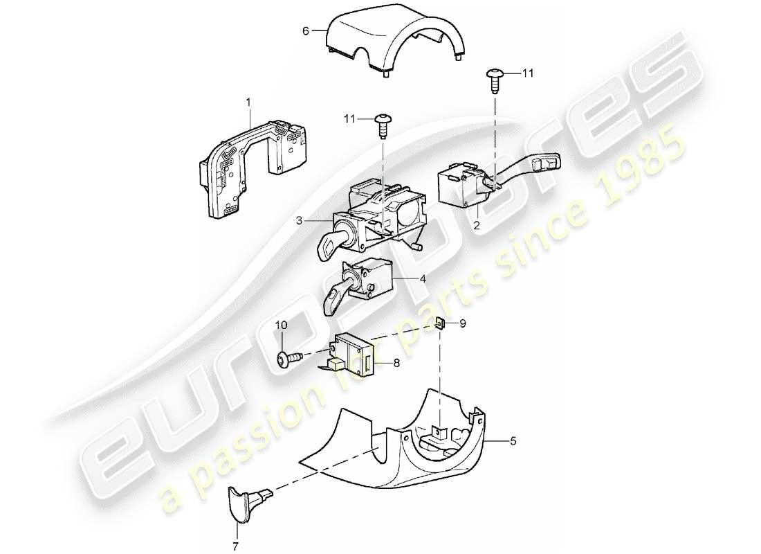 a part diagram from the porsche cayenne parts catalogue