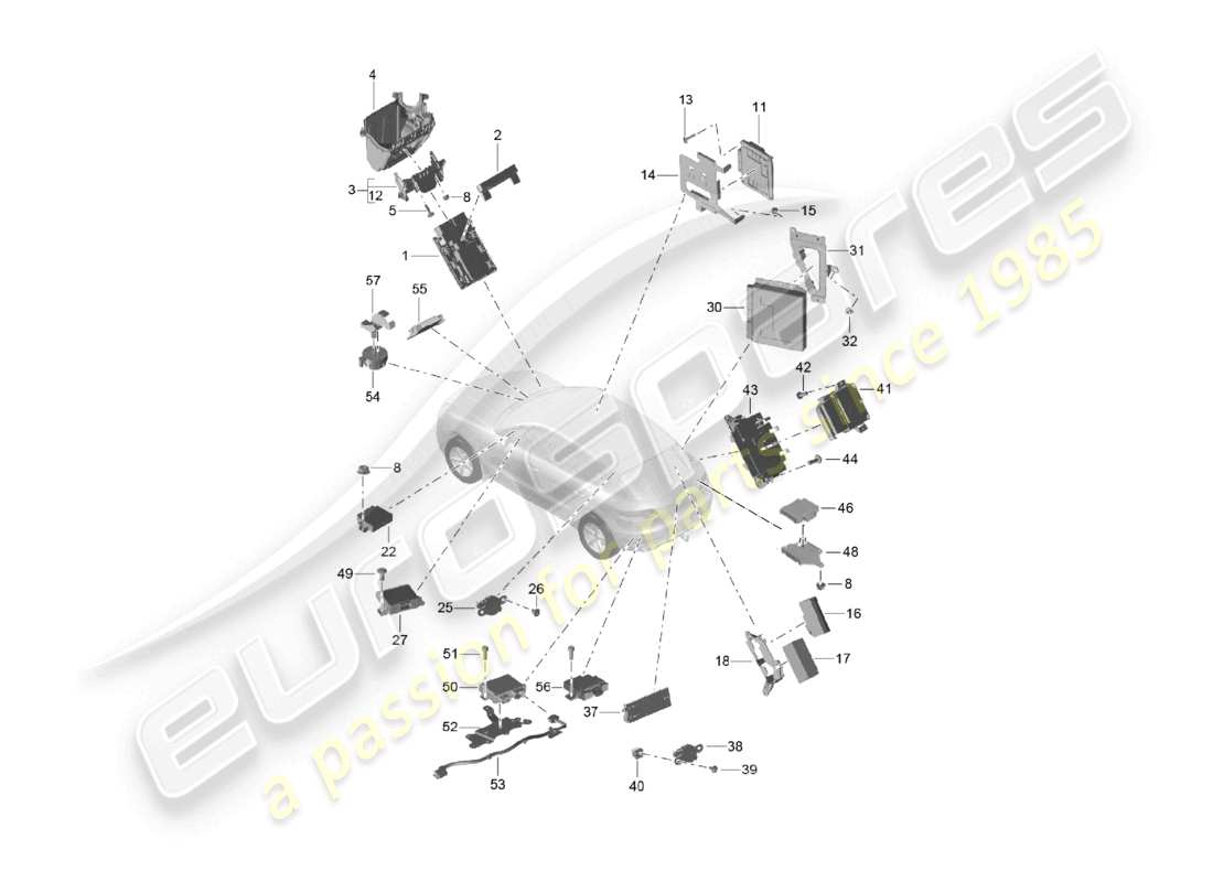 VIEW PARTS DIAGRAMS FROM THE PORSCHE MACAN PARTS CATALOGUE a part diagram from the porsche macan parts catalogue