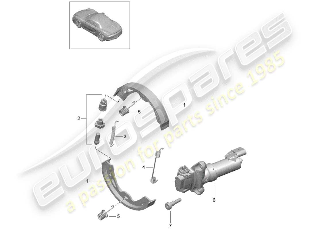 VIEW PARTS DIAGRAMS FROM THE PORSCHE BOXSTER PARTS CATALOGUE a part diagram from the porsche boxster parts catalogue