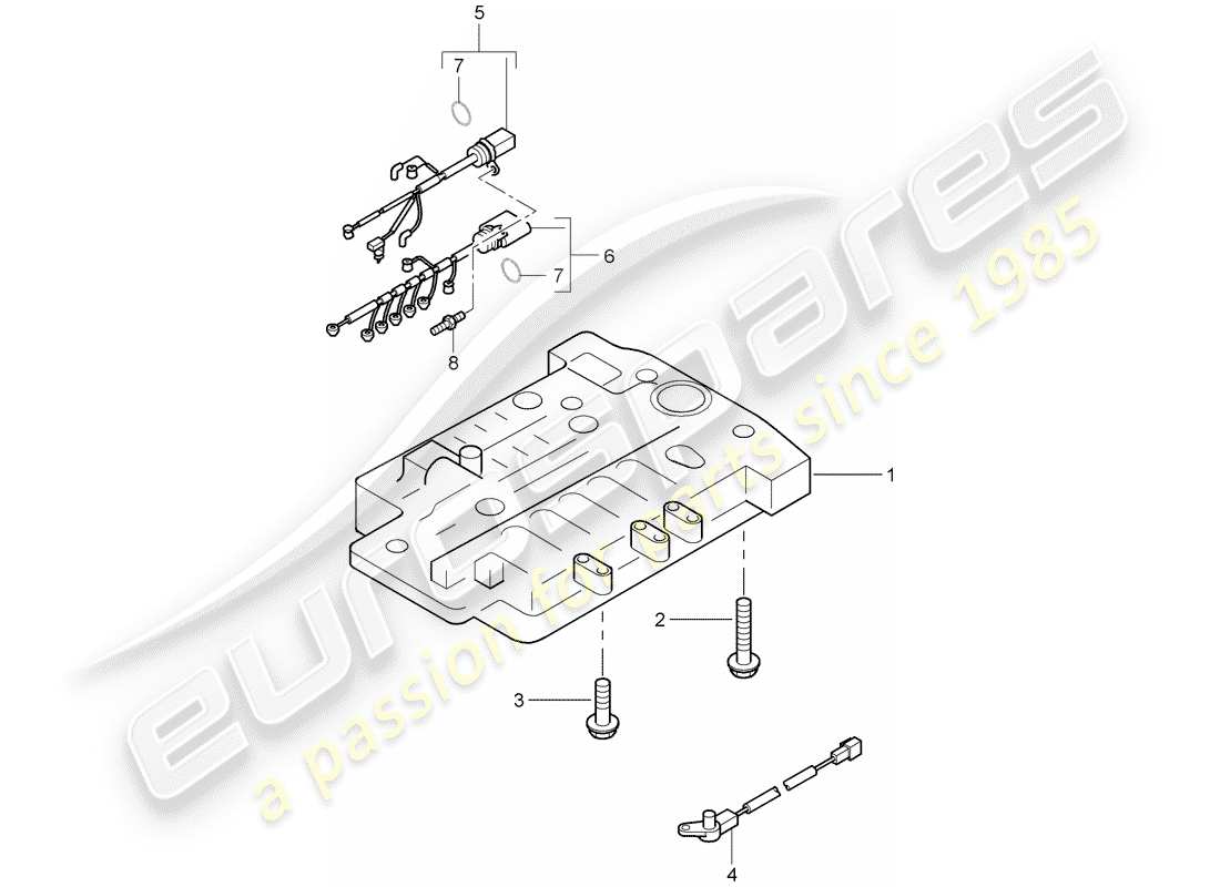 a part diagram from the porsche 2009 (cayenne e1 9pa) parts catalogue