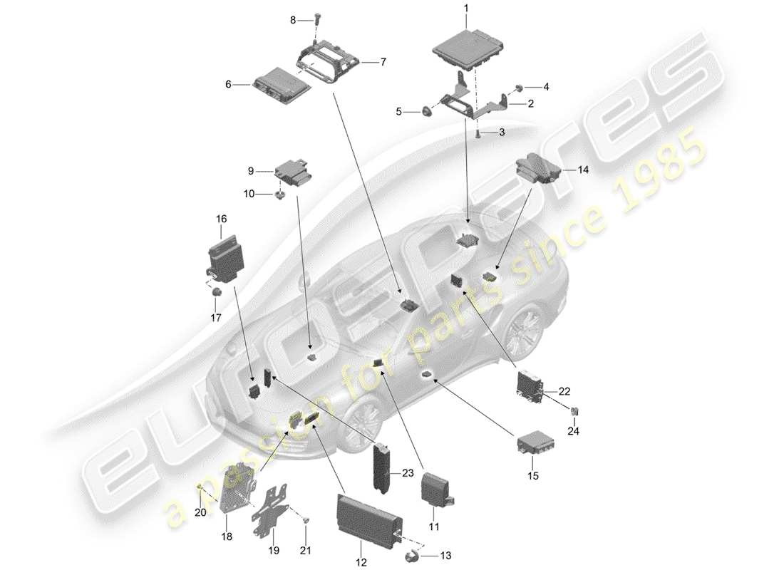 a part diagram from the porsche 991 parts catalogue