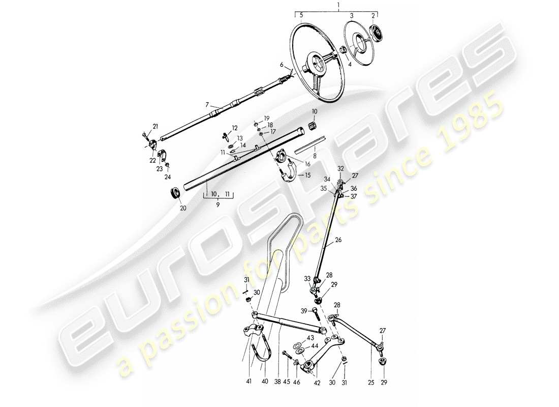 a part diagram from the porsche 1957 (356/356a) parts catalogue