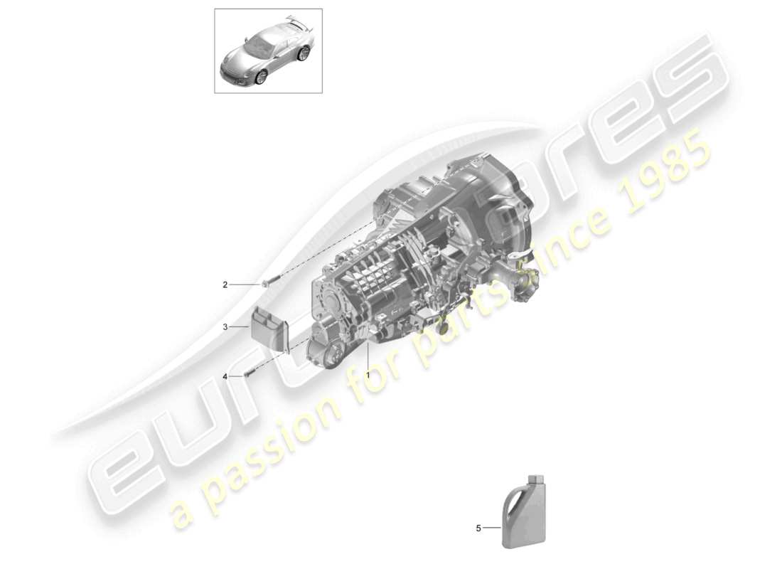 a part diagram from the porsche 991 parts catalogue