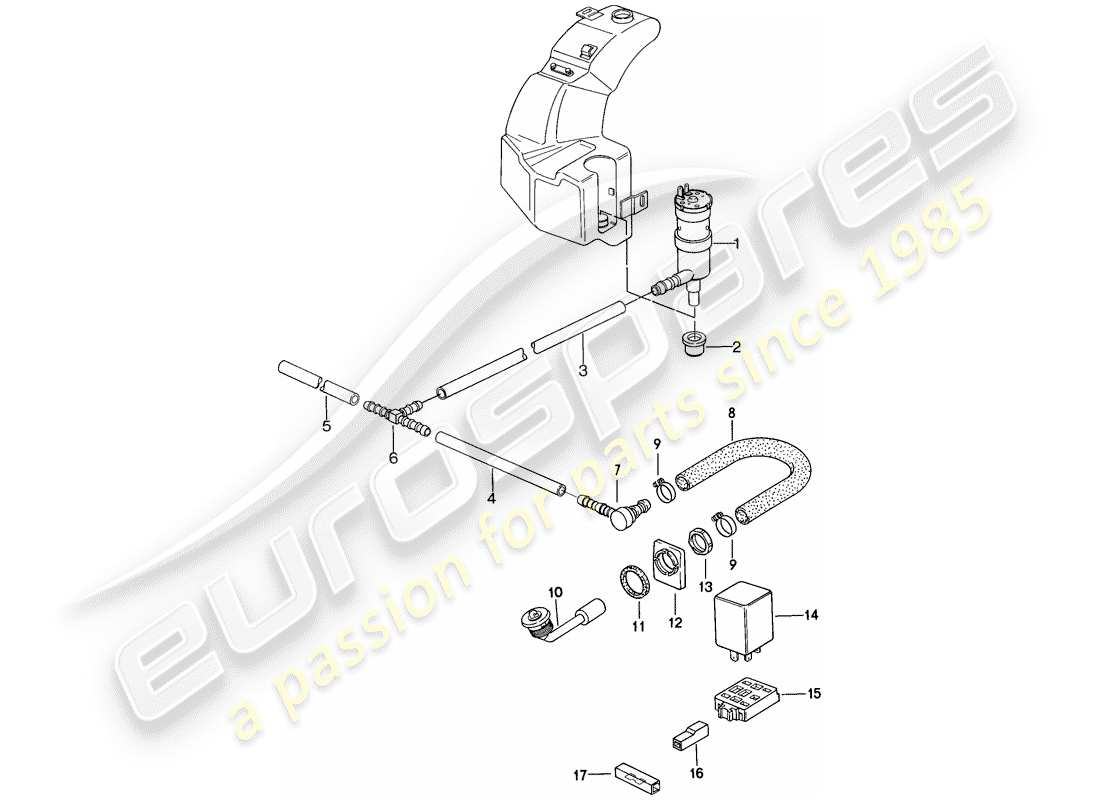 a part diagram from the porsche 944 parts catalogue