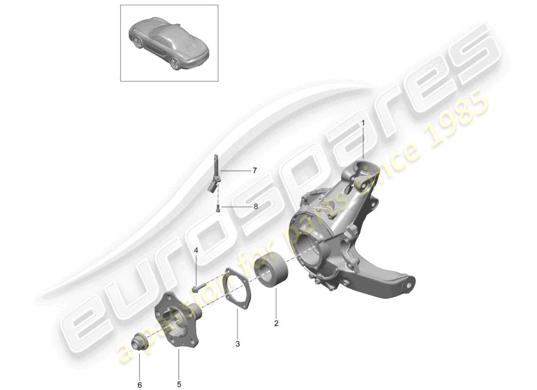 a part diagram from the porsche 2015 (981 boxster) parts catalogue