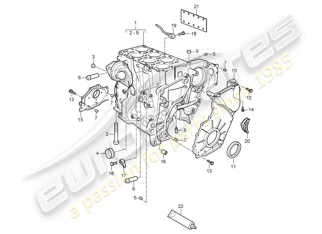 a part diagram from the porsche cayenne parts catalogue