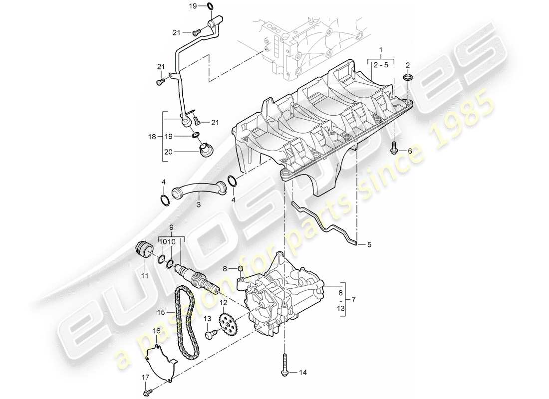 a part diagram from the porsche cayenne parts catalogue