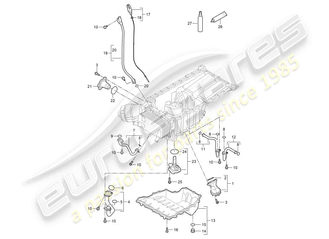 a part diagram from the porsche cayenne parts catalogue