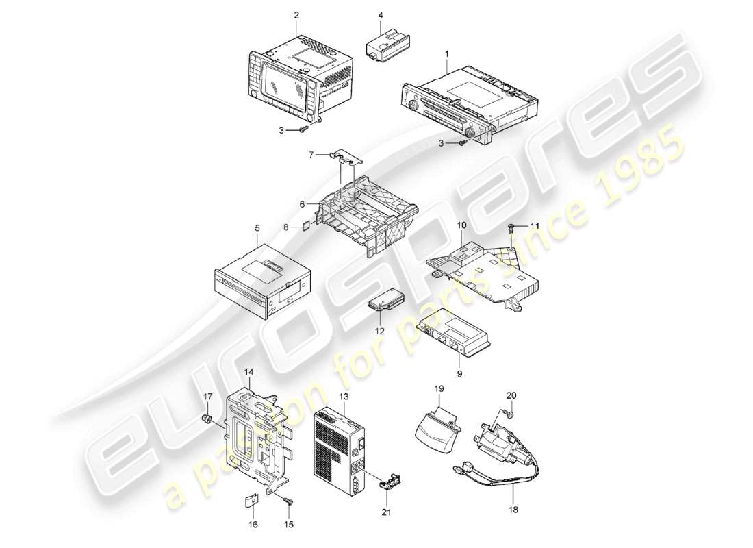 VIEW PARTS DIAGRAMS FROM THE PORSCHE CAYENNE PARTS CATALOGUE a part diagram from the porsche cayenne parts catalogue